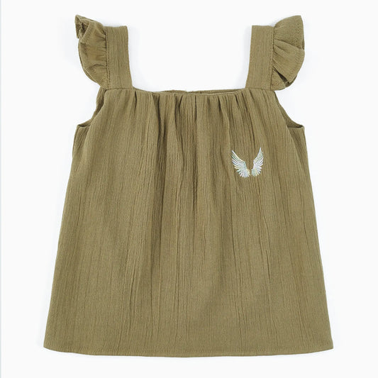 Arkası Düğmeli Şile Bezi Kırmızı Bluz Lally Things