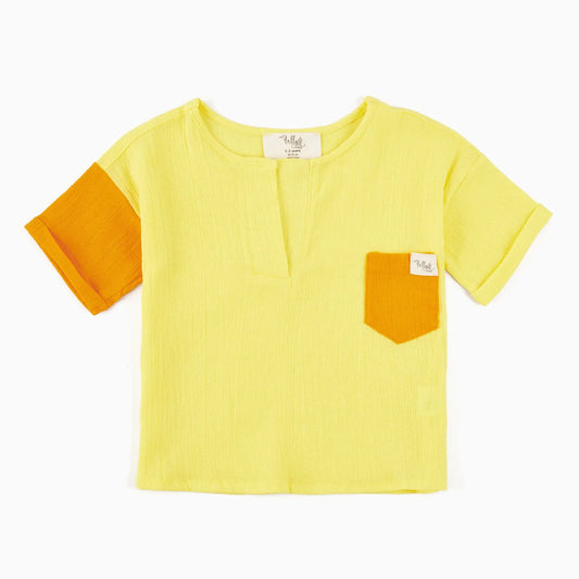 ColorBlock Siyah Beyaz Unisex Çocuk T-Shirt Lally Things