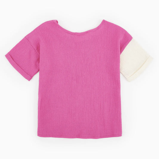 ColorBlock Siyah Beyaz Unisex Çocuk T-Shirt Lally Things