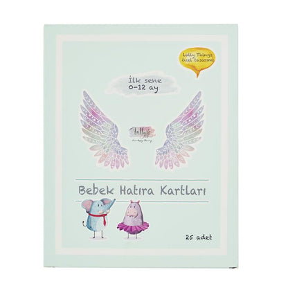 Bebek Hediye Seti - Diş Kaşıyıcı Kolye, Hatıra Kartları Seti Lally Things