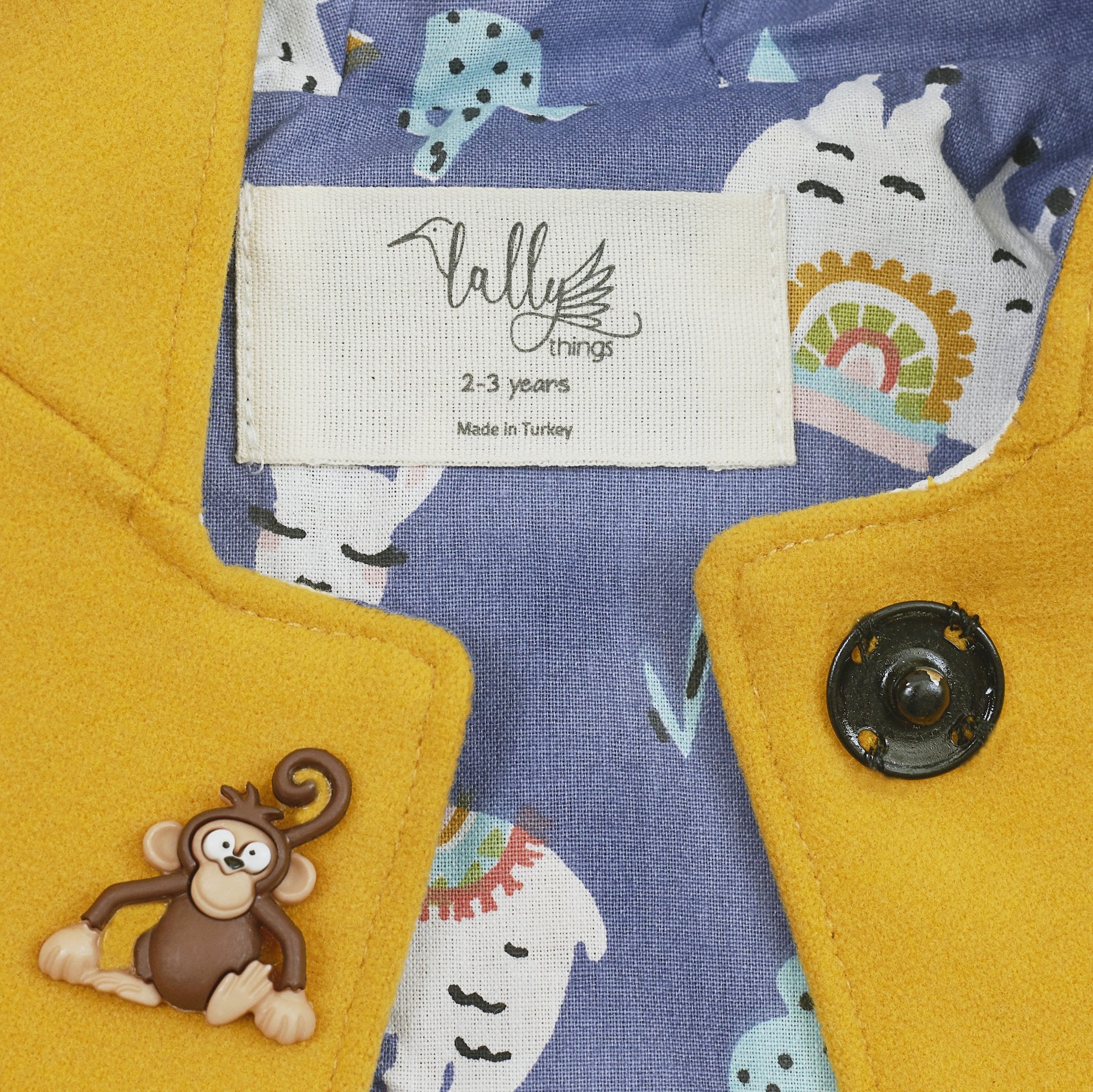 Kız & Erkek Unisex Bebek Çocuk Mont Kaban Hardal Sarı Lally Things