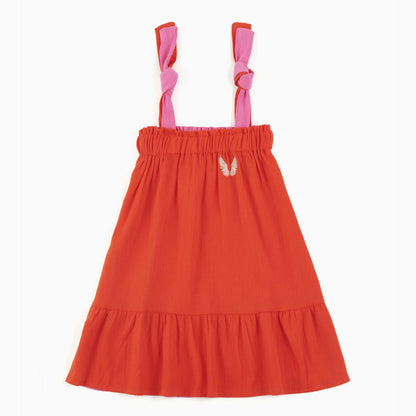 Lally Things ColorBlock Çift Taraflı Şile Bezi Kısa Elbise Lally Things