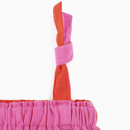 Lally Things ColorBlock Çift Taraflı Şile Bezi Kısa Elbise Lally Things